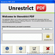 PDF Restrictions Unlocker screenshot